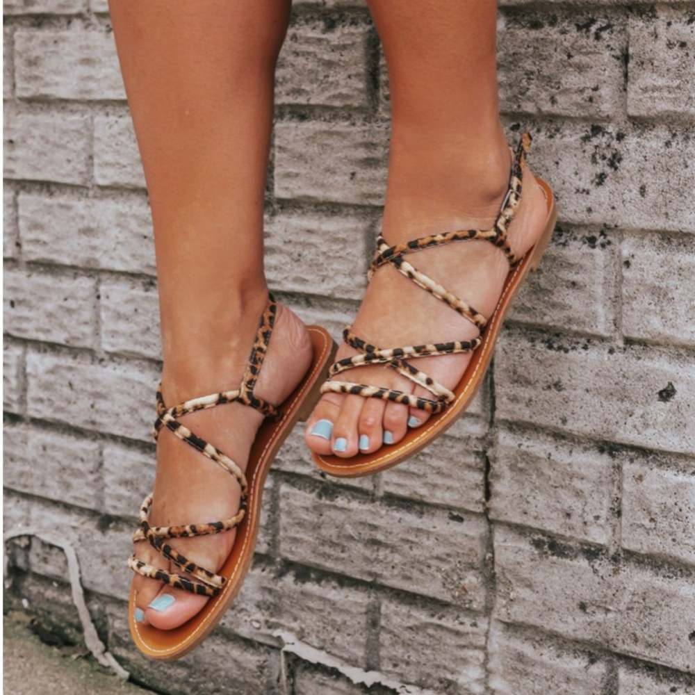 Leopard print sandals